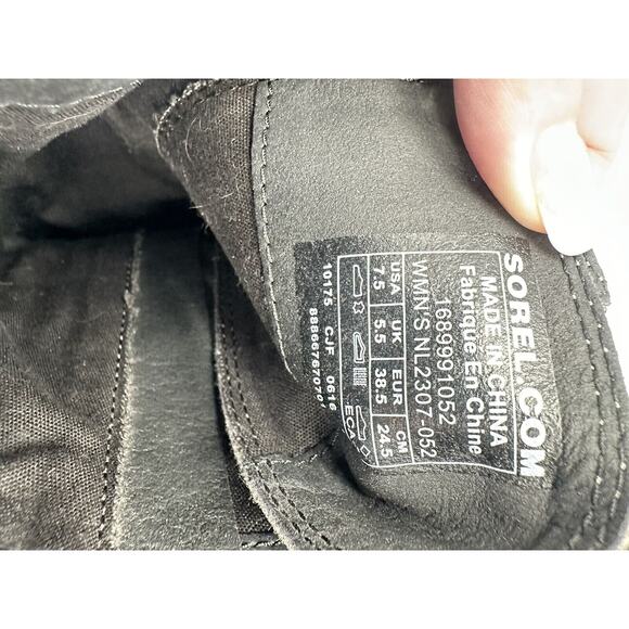 Sorel Major Maverick Grey and Black Leather Lace Up Mid Calf Boots Size 7.5 - Picture 11 of 11